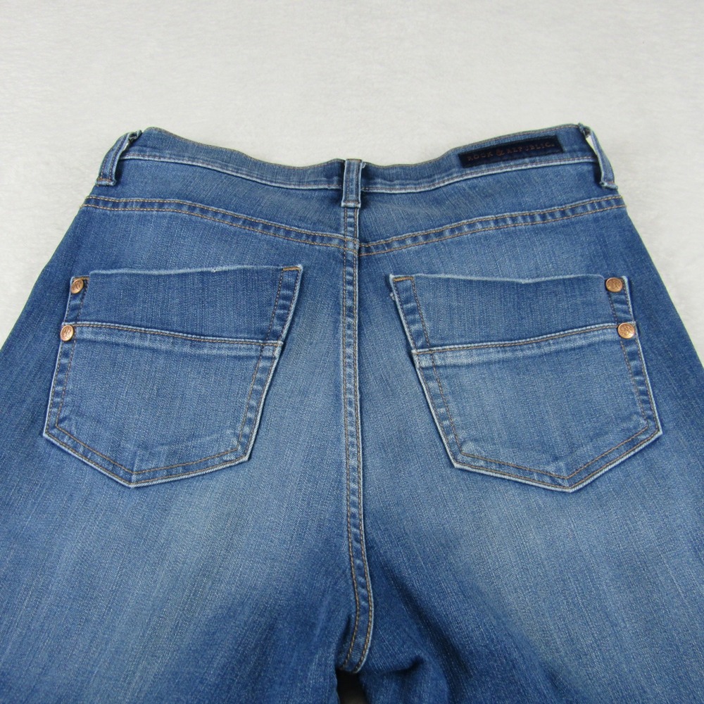 Rock & Republic High Roller Jeans Womens 14M Blue Skinny High Rise - Picture 11 of 12